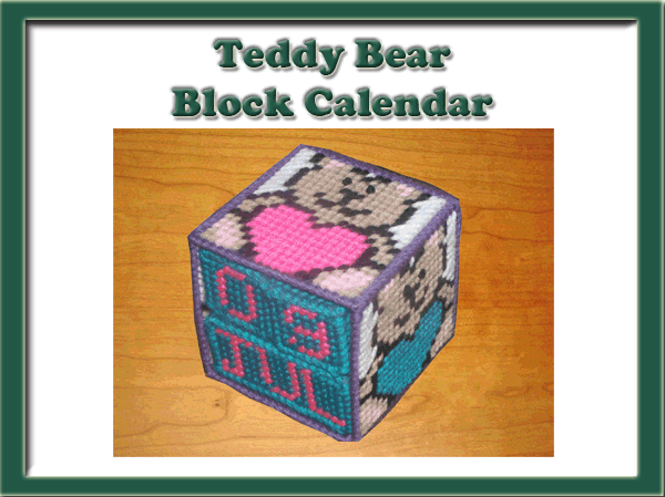 Teddy Bear Block Calendar