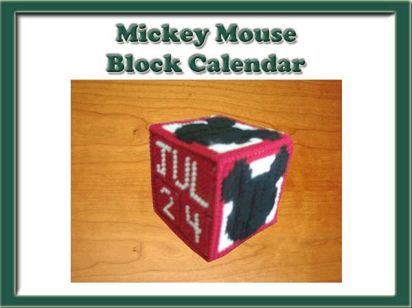 Mickey Mouse Block Calendar