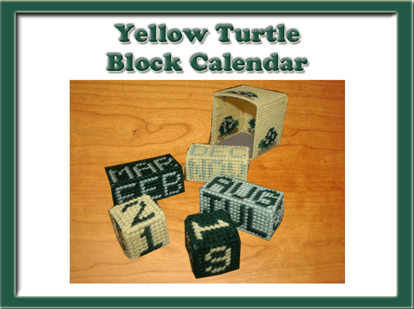 Yellow Turtle Block Calendar